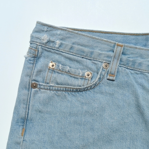 Rag & Bone Huntington Light Wash Mid Rise Cut Off Raw Hem Denim Jean Shorts 27 - Picture 7 of 13